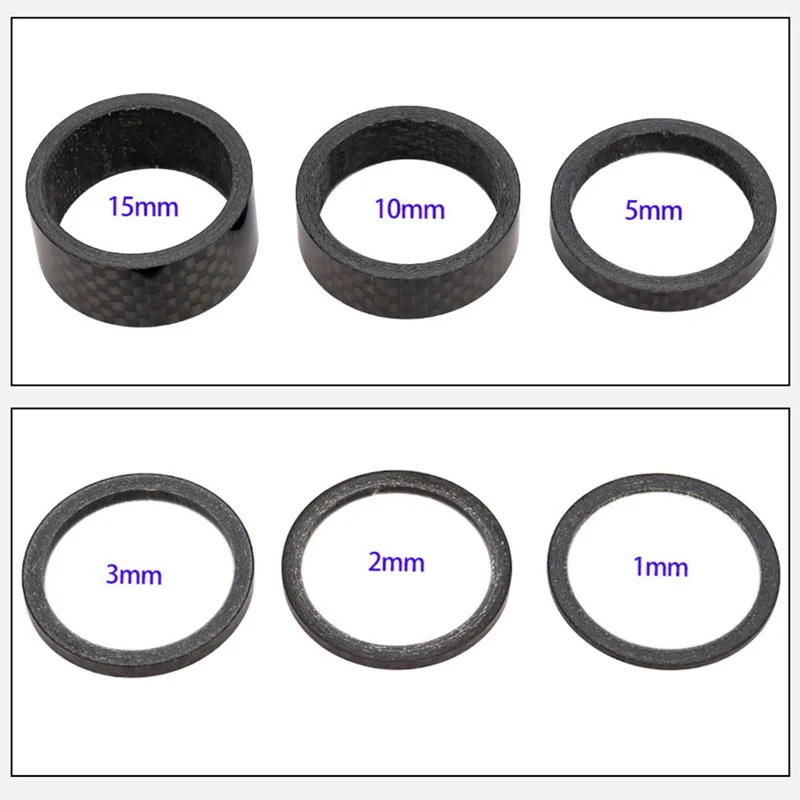 ZTTO 28.6mm Bicycle Headset Spacer Carbon Fiber Gasket Bike Front Fork Spare Parts - 2mm