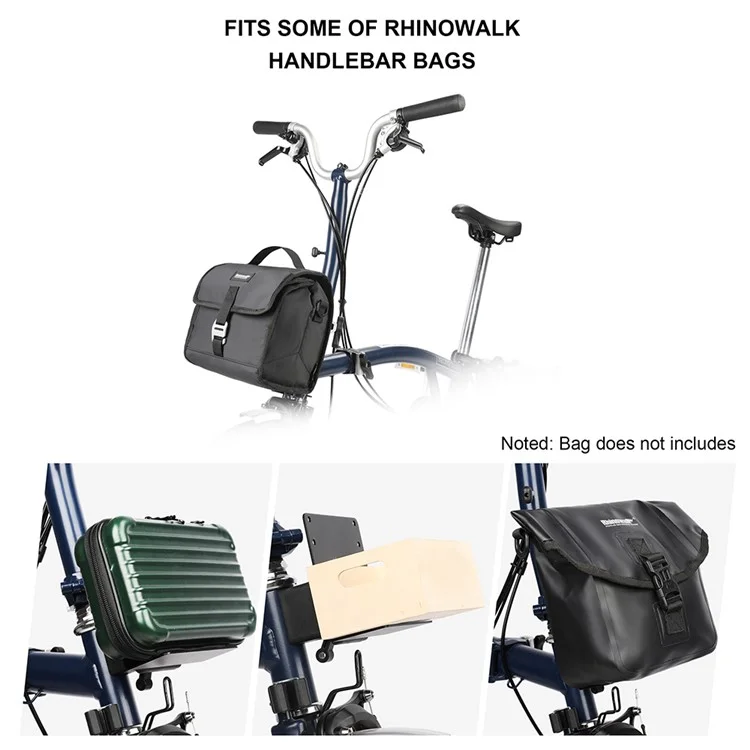RHINOWALK SK700 Adaptador de Bolsa para Bicicleta Adaptador de Suporte Frontal para Bicicleta Brompton