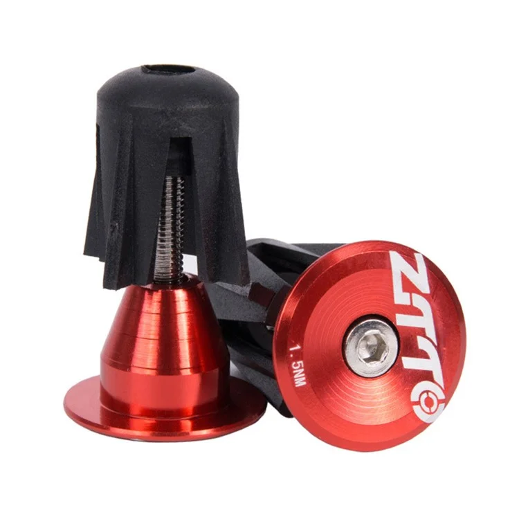 ZTTO 0901 1 Pair Bar End Plugs Handlebar End Caps Bike Handlebar Plugs for 22-24mm - Red