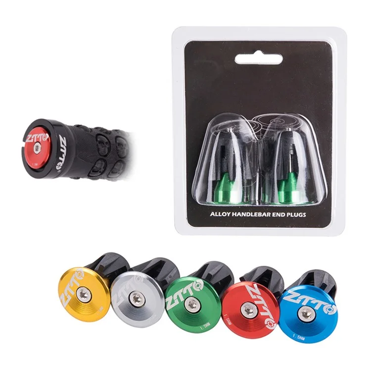 ZTTO 0901 1 Pair Bar End Plugs Handlebar End Caps Bike Handlebar Plugs for 22-24mm - Red