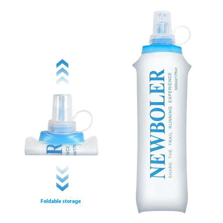 NEWBOLER BOT003 1Pc 500ml Outdoor Collapsible Water Bottle Flexible Water Bag (BPA Free, No FDA)