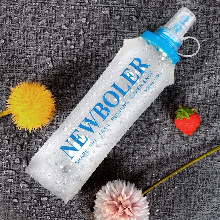 NEWBOLER BOT003 1Pc 500ml Outdoor Collapsible Water Bottle Flexible Water Bag (BPA Free, No FDA)