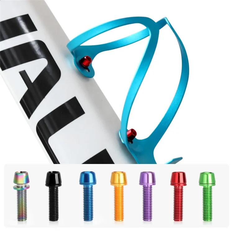 RIDERACE RR9224 4Pcs / Set Mountain Bike Handlebar M5*18MM Stem Screws Bottle Cage Fixing Screws - Multi-Color