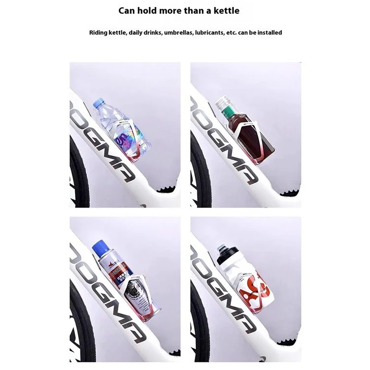ACRUNU Bike Bottle Holder Bracket Road Bicycle Water Bottle Cage Cycling Accessory - Titanium+Silver