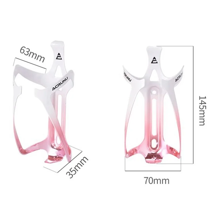 ACRUNU Bike Bottle Holder Bracket Road Bicycle Water Bottle Cage Cycling Accessory - Titanium+Silver