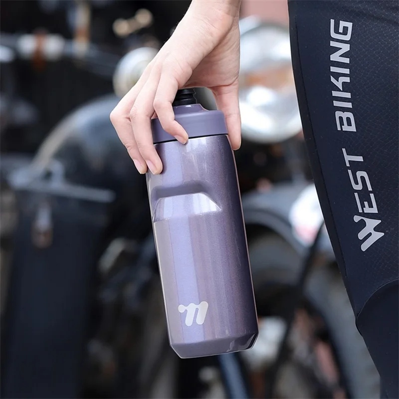 WEST BIKING YP0721053 550ml Stainless Steel Insulated Bottle Sports Cycling Water Bottle (BPA-Free, No FDA) - Black