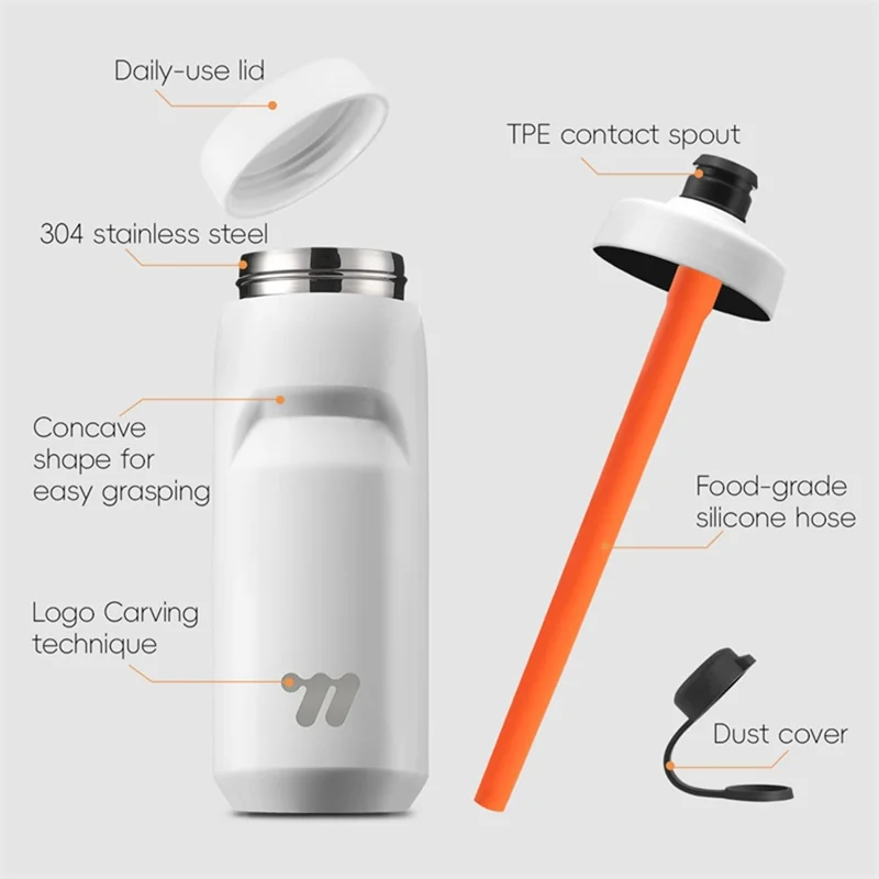 WEST BIKING YP0721053 550ml Stainless Steel Insulated Bottle Sports Cycling Water Bottle (BPA-Free, No FDA) - Black