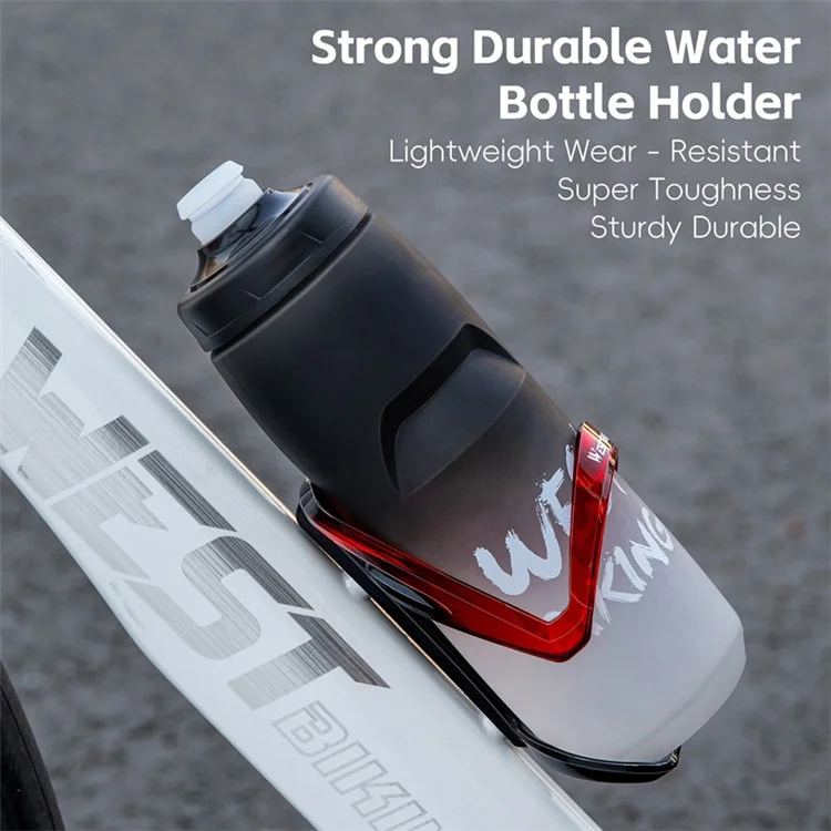 WEST BIKING YP0704048 Bike Water Bottle Cage Road Mountain Bicycle Cycling Bottle Holder with Hex Wrench - Gradient Red