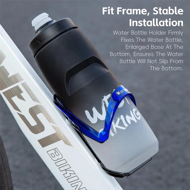 WEST BIKING YP0704048 Bike Water Bottle Cage Road Mountain Bicycle Cycling Bottle Holder with Hex Wrench - Gradient Red
