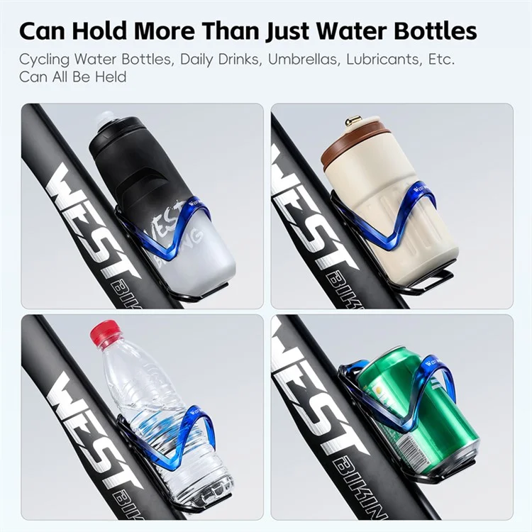 WEST BIKING YP0704048 Bike Water Bottle Cage Road Mountain Bicycle Cycling Bottle Holder with Hex Wrench - Gradient Red