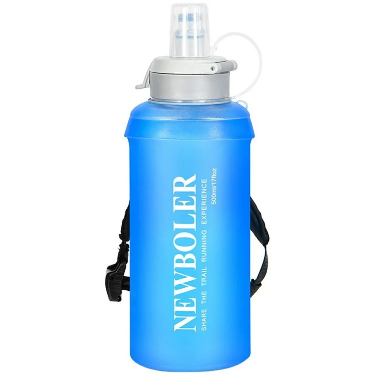 Garrafa de Água Dobrável NEWBOLER BIKF-BOT217 500ml para Maratona, Corrida e Hidratação Manual (Sem BPA, Sem FDA)