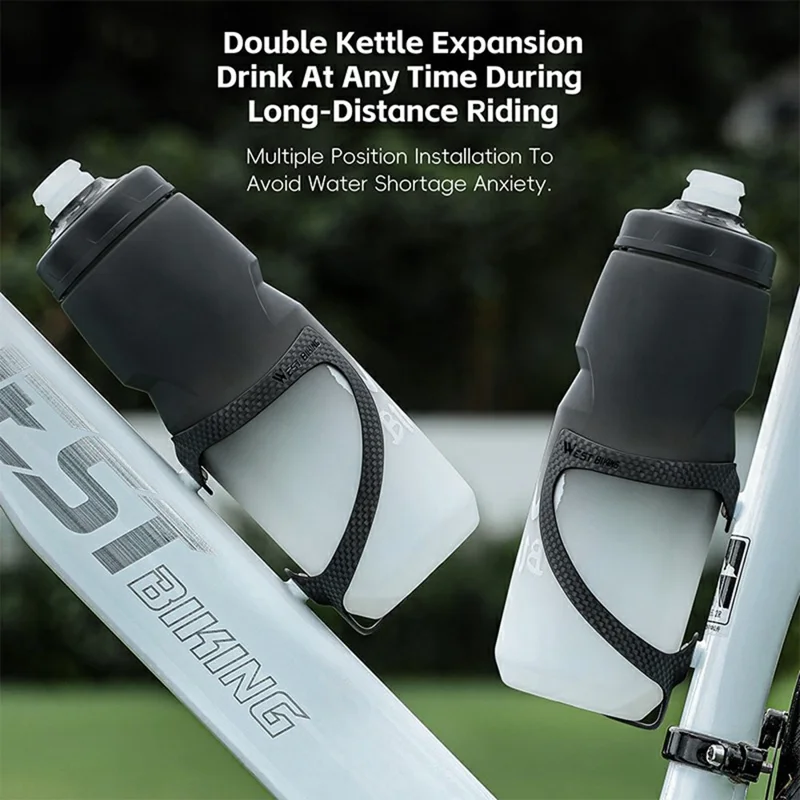 WEST BIKING YP0704050 Carbon Fiber Water Bottle Cage for Mountain Road Bike Cycling Bottle Holder