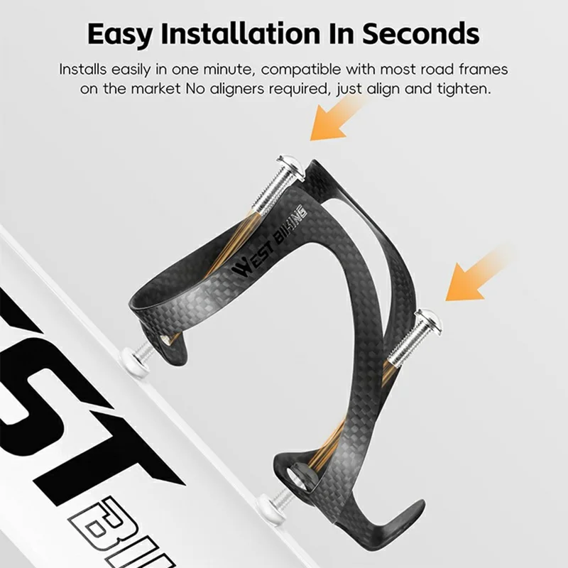 WEST BIKING YP0704050 Carbon Fiber Water Bottle Cage for Mountain Road Bike Cycling Bottle Holder