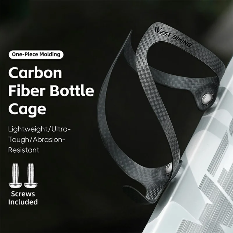 WEST BIKING YP0704050 Carbon Fiber Water Bottle Cage for Mountain Road Bike Cycling Bottle Holder