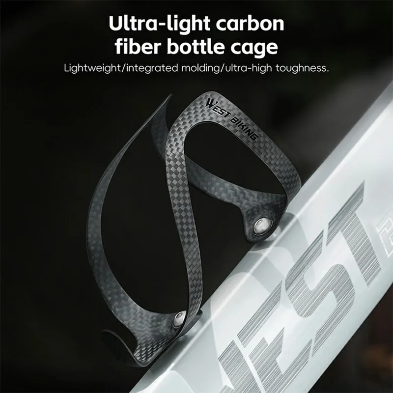 WEST BIKING YP0704050 Carbon Fiber Water Bottle Cage for Mountain Road Bike Cycling Bottle Holder