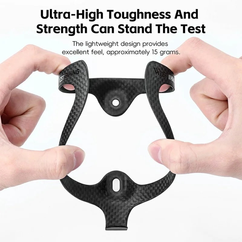 WEST BIKING YP0704050 Carbon Fiber Water Bottle Cage for Mountain Road Bike Cycling Bottle Holder