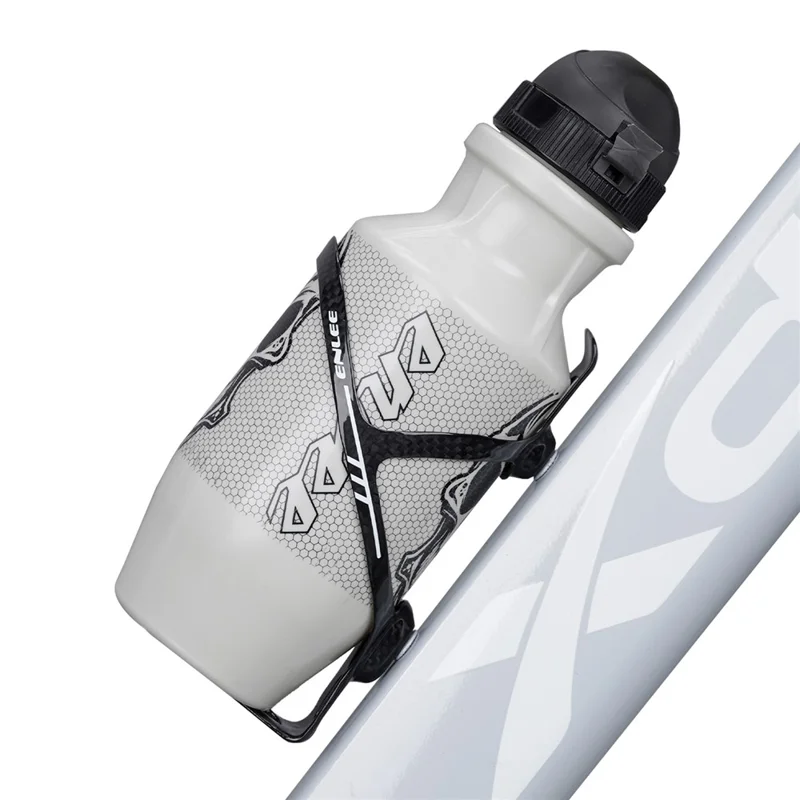 ENLEE DL-KH08 Carbon Fiber Bicycle Water Bottle Cage Holder with Screws and Hex Wrench Lightweight Water Bottle Holder