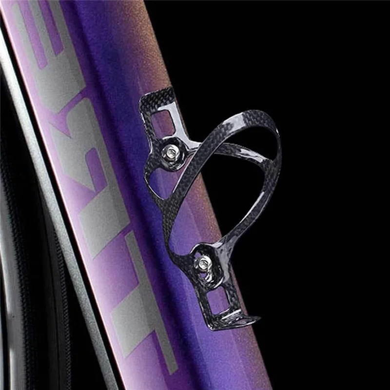 ENLEE DL-KH08 Carbon Fiber Bicycle Water Bottle Cage Holder with Screws and Hex Wrench Lightweight Water Bottle Holder