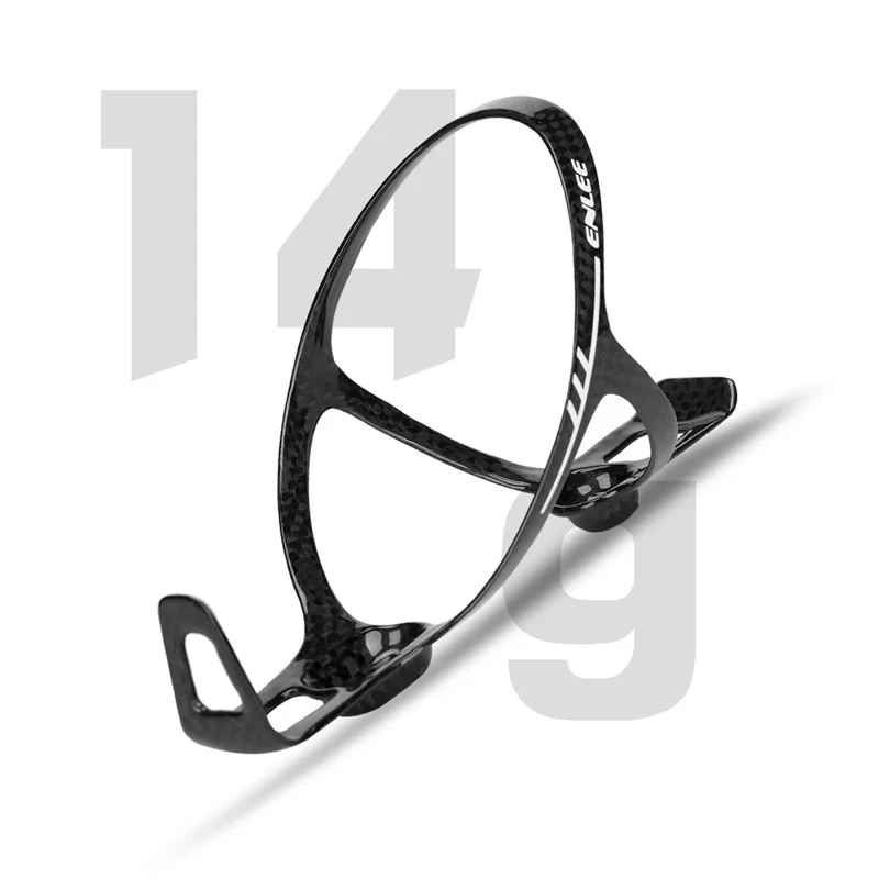 ENLEE DL-KH08 Carbon Fiber Bicycle Water Bottle Cage Holder with Screws and Hex Wrench Lightweight Water Bottle Holder