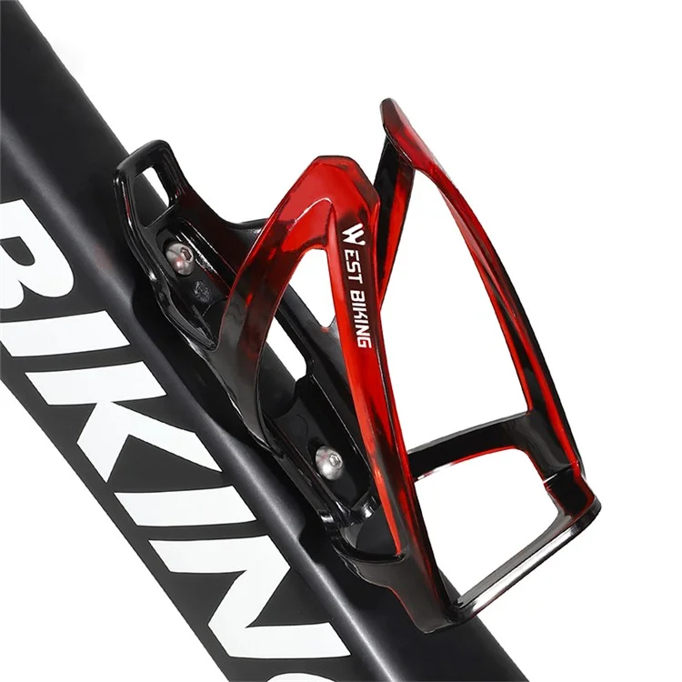 WEST BIKING YP0704037 Soporte para Botella de Bicicleta MTB Carretera Plástico Portabidón con Tornillos - Negro