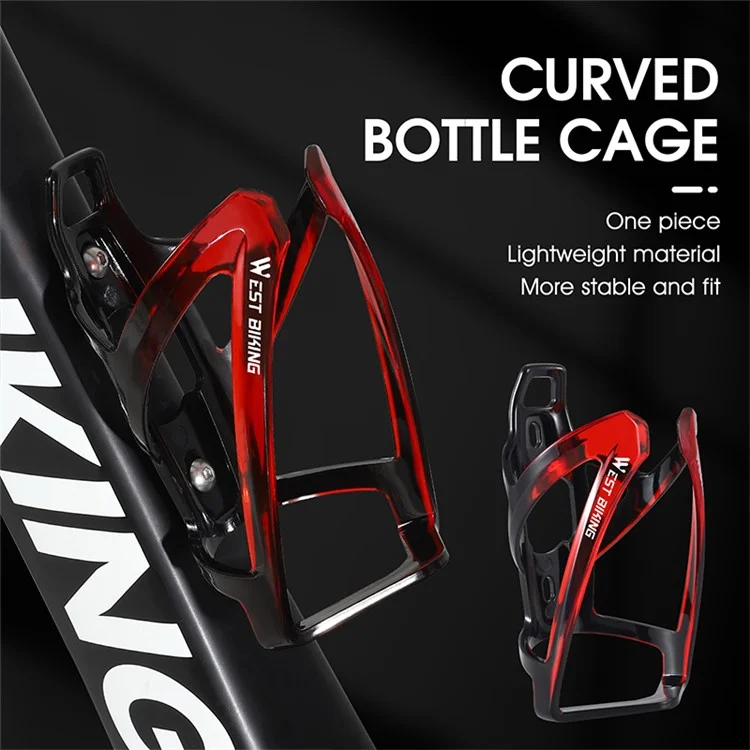 West Biking YP070404037 Bicycle Bottle Cage MTB Road Bike Plastic Bottle Bottle Bottle Back Con Viti - Nero