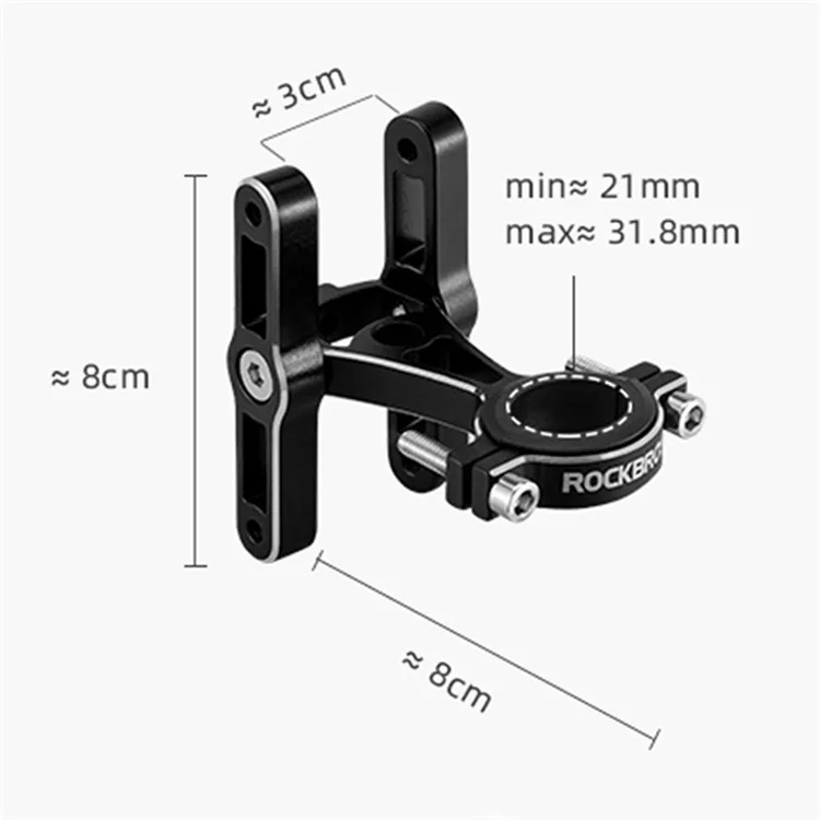 ROCKBROS KS-415 Алюминиевый сплав MTB Road Bike Bottle Mount Adapter Double Side Water Bottle Cage Holder Adapter