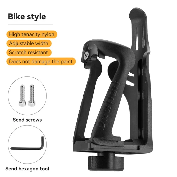 ROCKBROS 1D Portabotellas de Bicicleta Ajustable Ancho Soporte Botella de Ciclismo Nylon