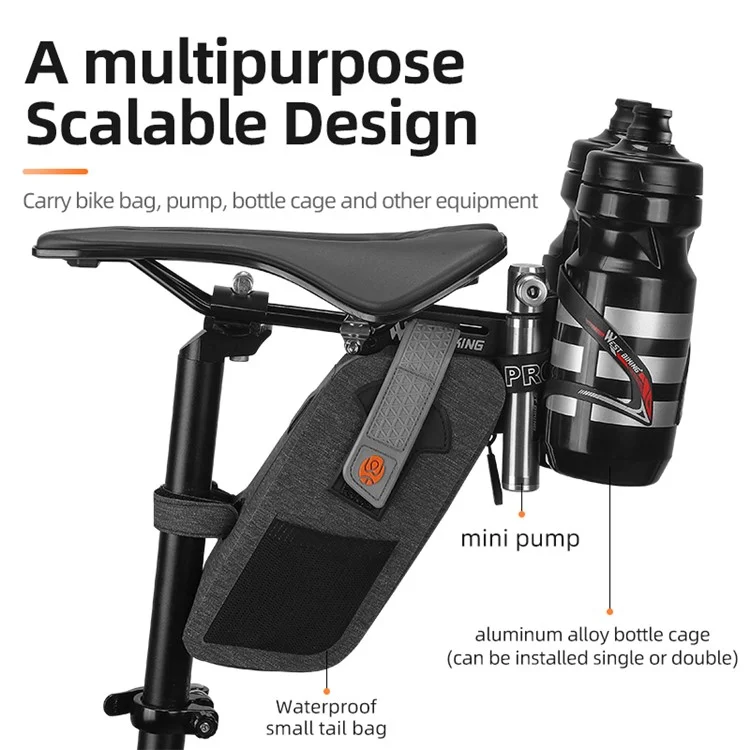 WEST BIKING YP0719305 Portaborraccia multifunzione per bicicletta Adattatore per montaggio su sella Porta borraccia con angolo regolabile
