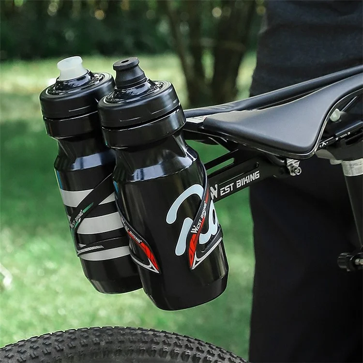 WEST BIKING YP0719305 Portaborraccia multifunzione per bicicletta Adattatore per montaggio su sella Porta borraccia con angolo regolabile