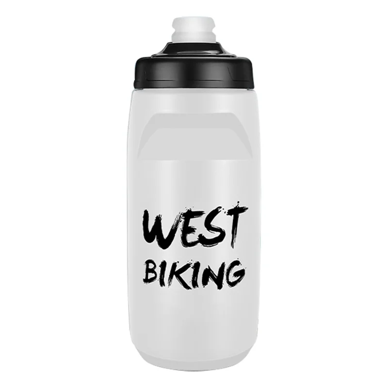 WEST BIKING YP0721041 620ML PP+Silicone Outdoor Water Bottle (BPA Free, without FDA Certification) - Transparent / White