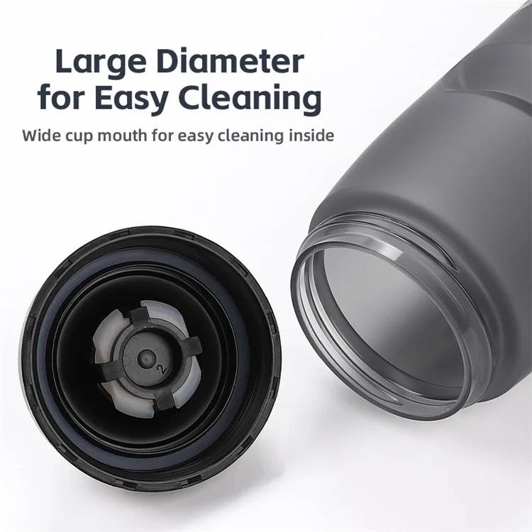 WEST BIKING YP0721042 750ML PP+Silicone Water Bottle Outdoor Camping Drinking Cup (BPA Free, without FDA Certification) - Matte / Black