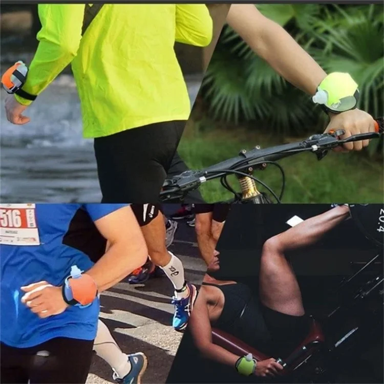 Botella de Agua Deportiva con Mango para Muñeca, Mini, Manos Libres para Correr, Gimnasio (Sin BPA, Sin Certificado FDA) - Naranja Fluorescente