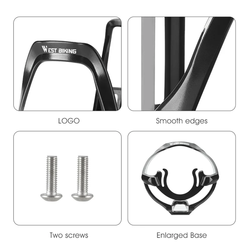 WEST BIKING YP0704043 Bicycle Water Bottle Cage PC+Fiberglass Bike Bottle Mount Bracket - Pink