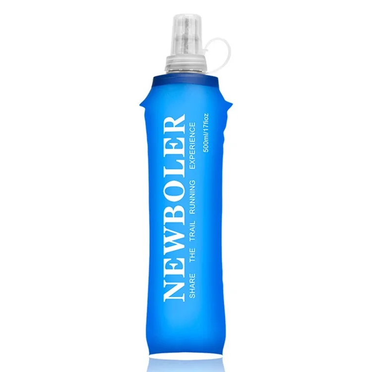 NEWBOLER RUN041 500ML Water Bottle Sports Soft TPU Flask for Hiking Running (BPA-Free, NO FDA Certified)