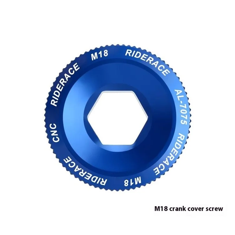 RIDERACE RR9343 Mountain Bike Crank Arm Bolt Bicycle Crankset Bolt MTB Crank Bolt - Blue M18