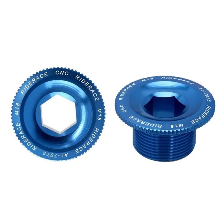 RIDERACE RR9343 Mountain Bike Crank Arm Bolt Bicycle Crankset Bolt MTB Crank Bolt - Blue M18