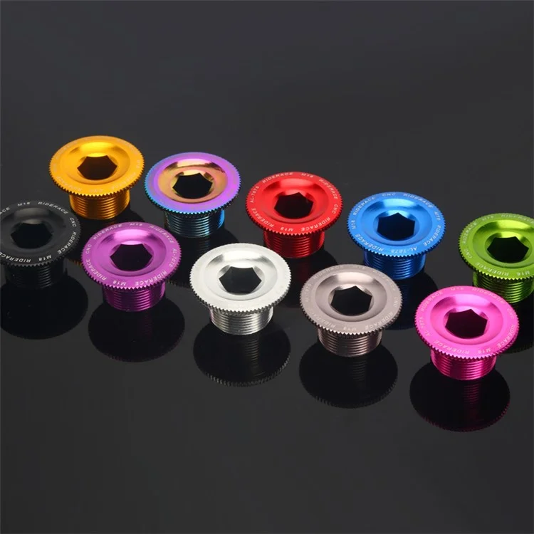 RIDERACE RR9343 Mountain Bike Crank Arm Bolt Bicycle Crankset Bolt MTB Crank Bolt - Blue M18