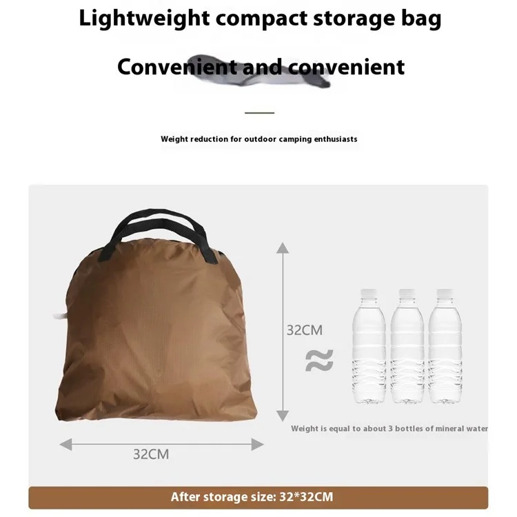Tente de camping anti-moustiques à ouverture rapide pour une personne en polyester 210T avec tente extérieure et sac de rangement - Café