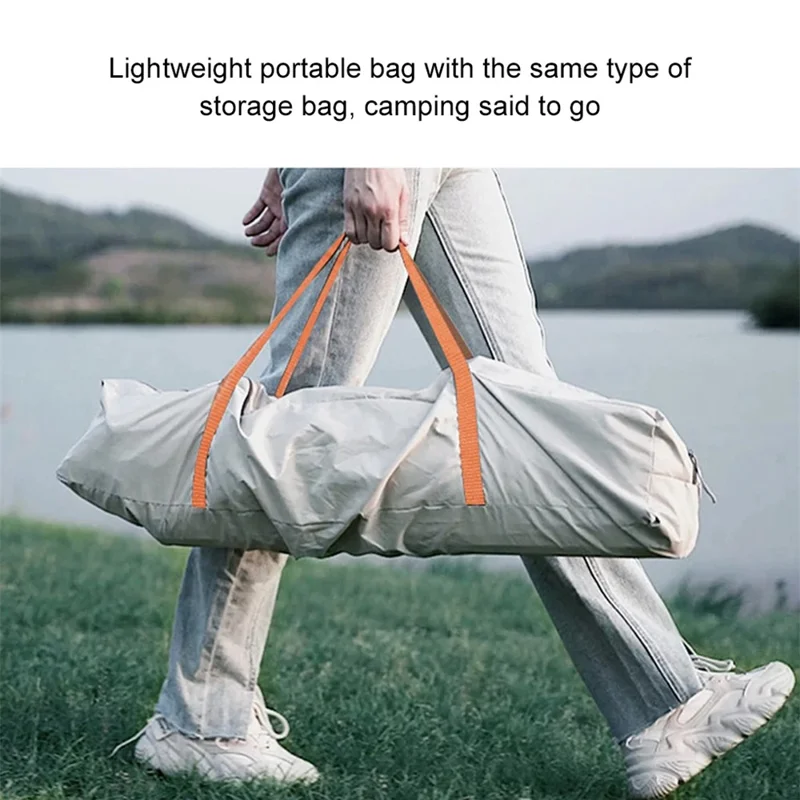 210x210x140cm Automatic Pop Up Tent 2 Doors 2 Windows Silver Coated 210T Fabric Outdoor Camping Tent (No Moisture-proof Mat) - Blue