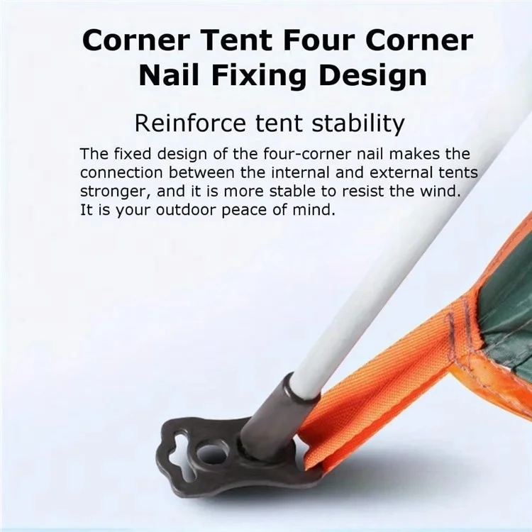 240x240x155cm Automatic Pop Up Tent 2 Doors 2 Windows Silver Coated 210T Fabric Outdoor Camping Tent (No Moisture-Proof Mat) - Grey