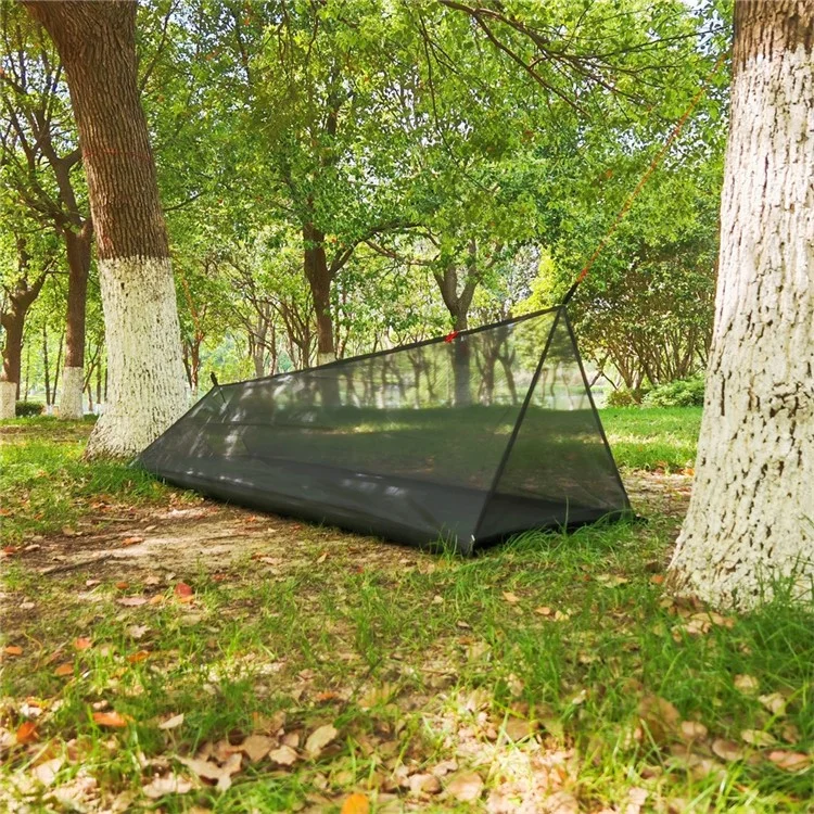 Ultralight Tent Mesh Camping Shelter No Pole Breathable Mosquito Net for Outdoor Hiking Backpacking
