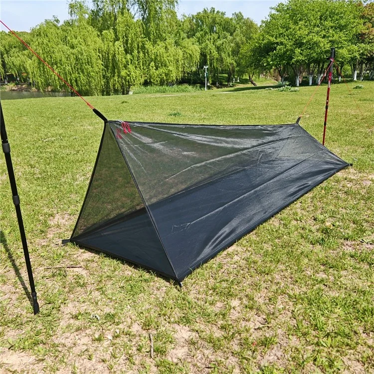 Ultralight Tent Mesh Camping Shelter No Pole Breathable Mosquito Net for Outdoor Hiking Backpacking