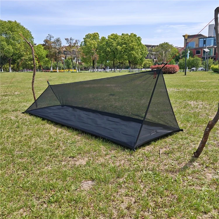 Ultralight Tent Mesh Camping Shelter No Pole Breathable Mosquito Net for Outdoor Hiking Backpacking