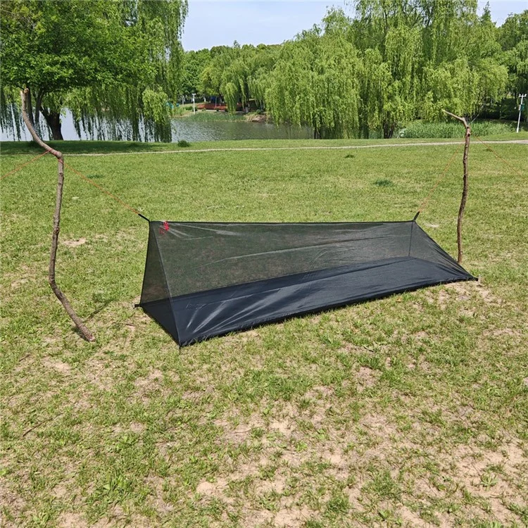 Ultralight Tent Mesh Camping Shelter No Pole Breathable Mosquito Net for Outdoor Hiking Backpacking