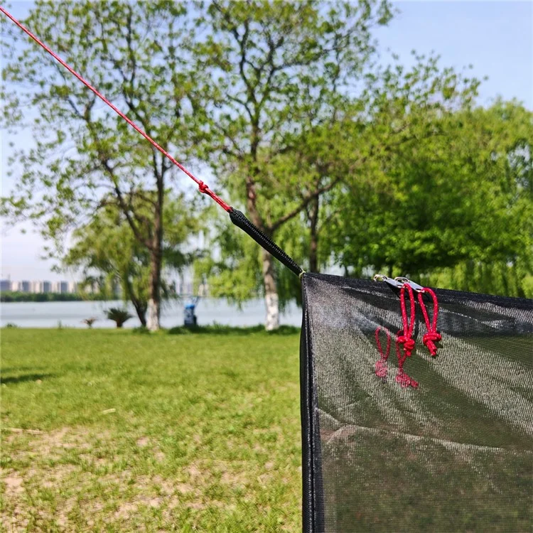 Ultralight Tent Mesh Camping Shelter No Pole Breathable Mosquito Net for Outdoor Hiking Backpacking
