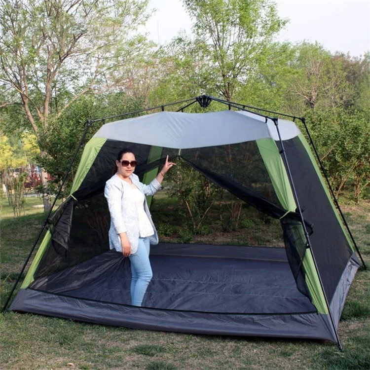 AXZ002 Tente de camping extérieure pour 6-8 personnes, grande capacité, tente de voyage automatique, imperméable