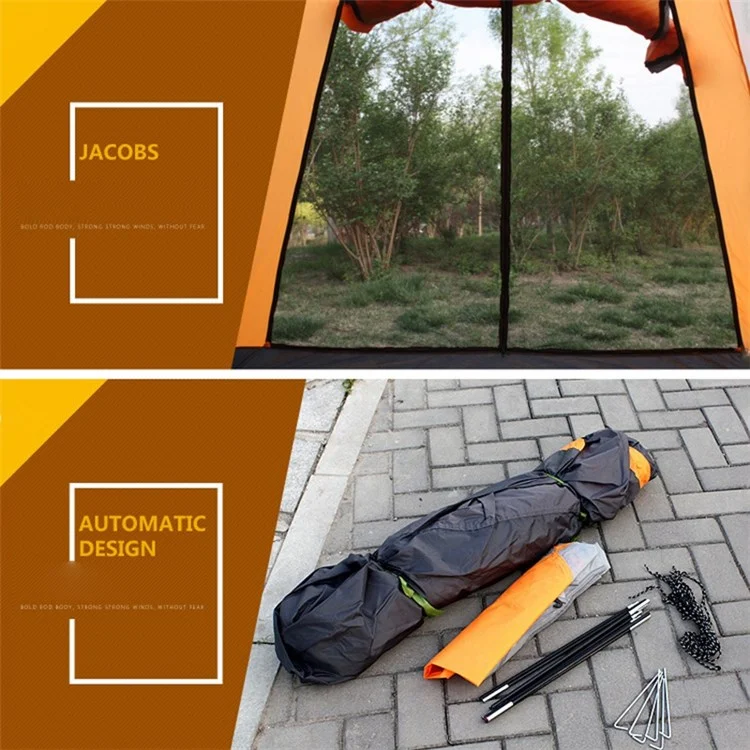 AXZZD001 Outdoor 6 People Automatic Tent Waterproof 210D Oxford Cloth Camping Beach Travel Tent