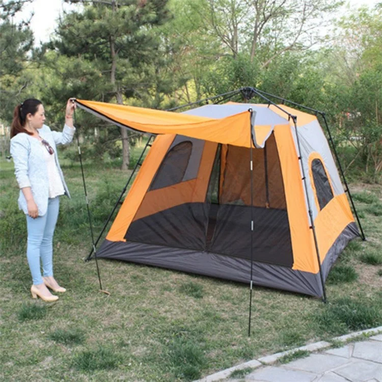 AXZZD001 Outdoor 6 People Automatic Tent Waterproof 210D Oxford Cloth Camping Beach Travel Tent