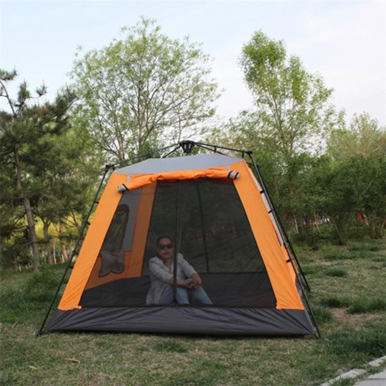 AXZZD001 Outdoor 6 People Automatic Tent Waterproof 210D Oxford Cloth Camping Beach Travel Tent