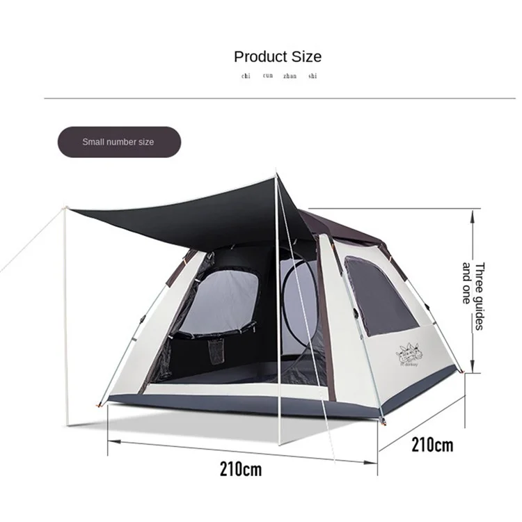 SZXL A04 Tente de Camping Automatique pour 3-4 Personnes Extérieure, Abri Pare-Soleil à Ouverture Rapide